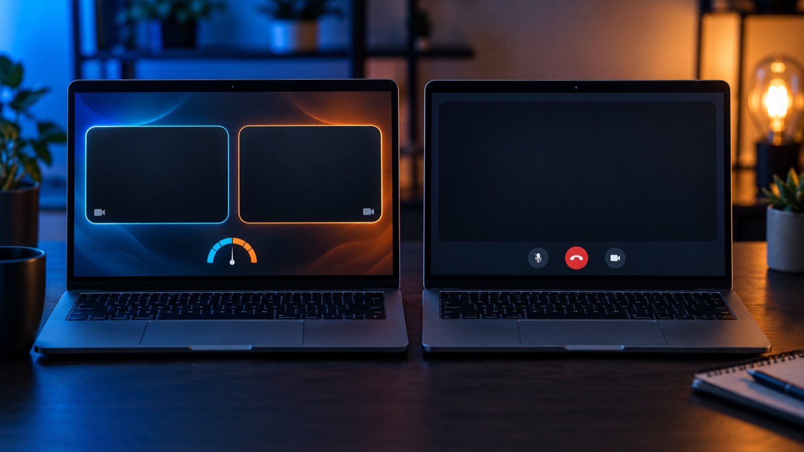 Two browser windows side by side, one showing a battle interface and one showing a closed video chat page